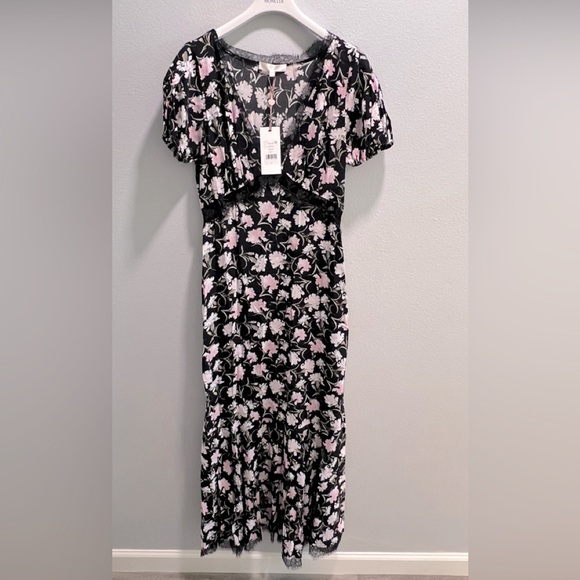 LoveShackFancy Aurelle Floral Lace Midi Dress - Picture 3 of 4